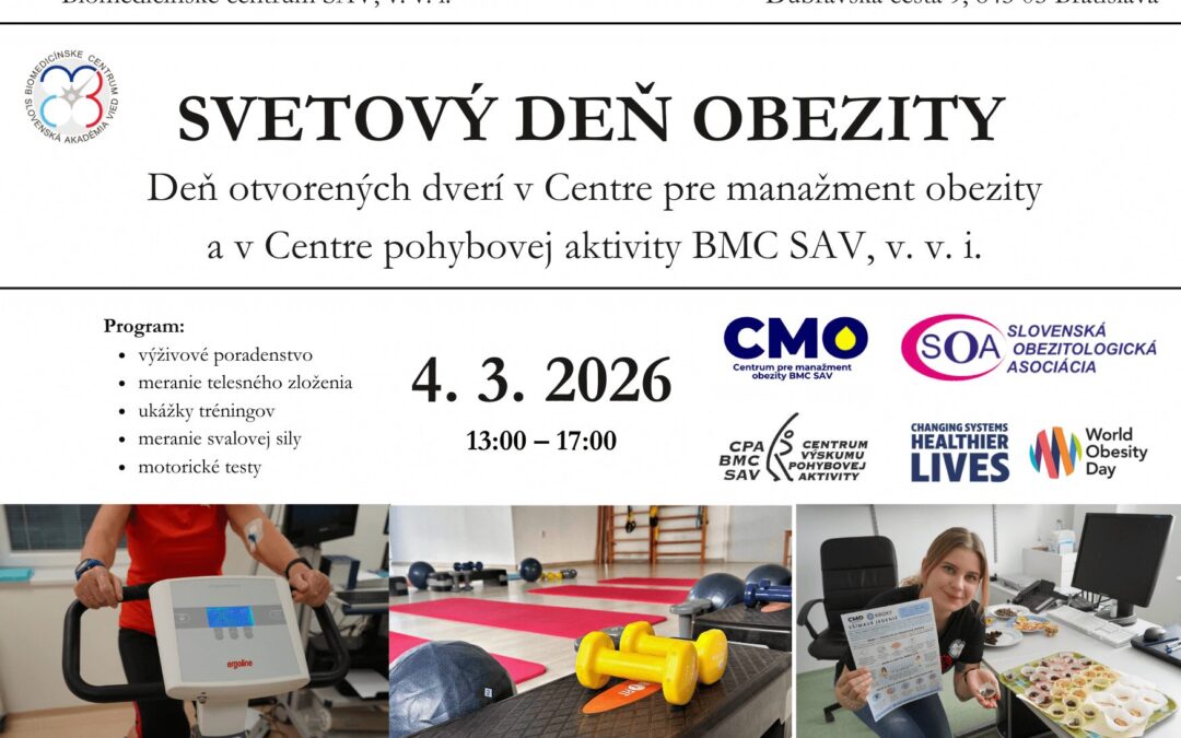 Pozvánka na Svetový deň obezity v BMC SAV 2026